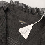 R&D.M.Co- 未使用品 SHADING CHECK FRILL COLLAR SHIRT 定価44000円 ブラウス シャツ ブラック レディース オールドマンズテーラー【中古】6-0722M∞