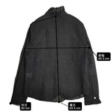 R&D.M.Co- 未使用品 SHADING CHECK FRILL COLLAR SHIRT 定価44000円 ブラウス シャツ ブラック レディース オールドマンズテーラー【中古】6-0722M∞