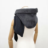 R&D.M.Co- 未使用品 hoodie muffler 定価39600円 no.6513 フード付き ウール マフラー ブラック レディース オールドマンズテーラー【中古】6-0910T◎