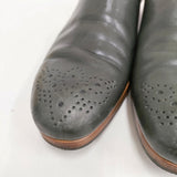 MUKAVA レザー 定価34100円 MU-981 23cm スリッポン ミドリ レディース ムカヴァ【中古】6-0702G◎