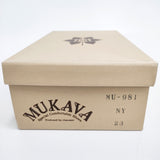 MUKAVA レザー 定価34100円 MU-981 23cm スリッポン ミドリ レディース ムカヴァ【中古】6-0702G◎