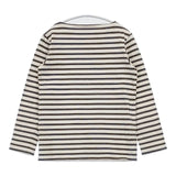 ORCIVAL ボーダー バスクシャツ 長袖Ｔシャツ カットソー ロンＴ ベージュ グレー レディース オーシバル/オーチバル【中古】6-0815M∞