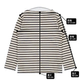 ORCIVAL ボーダー バスクシャツ 長袖Ｔシャツ カットソー ロンＴ ベージュ グレー レディース オーシバル/オーチバル【中古】6-0815M∞