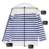 ORCIVAL ボーダー バスクシャツ 長袖Ｔシャツ カットソー ロンＴ ホワイト ブルー レディース オーシバル/オーチバル【中古】6-0815M∞