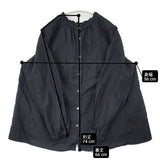nest Robe リネンスタンドフリルブラウス 01175-1112-14 ブラウス シャツ ブラック レディース ネストローブ【中古】6-0919M∞