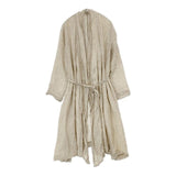 nest Robe リネン ガウン 羽織り 01151-2020-1 ベルト付き ローブ コート ベージュ レディース ネストローブ【中古】6-0919M∞
