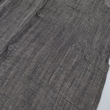 fog linen work リトアニア製 リネン ヘリンボーン コート ブラック ベージュ レディース フォグリネンワーク【中古】6-0919M∞