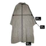 fog linen work リトアニア製 リネン ヘリンボーン コート ブラック ベージュ レディース フォグリネンワーク【中古】6-0919M∞