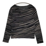 JURGEN LEHL コットン J0103UB41P 長袖Ｔシャツ カットソー ロンＴ ブラック ベージュ レディース ヨーガンレール【中古】6-0923M∞