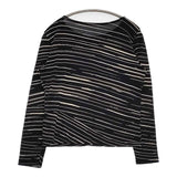 JURGEN LEHL コットン J0103UB41P 長袖Ｔシャツ カットソー ロンＴ ブラック ベージュ レディース ヨーガンレール【中古】6-0923M∞