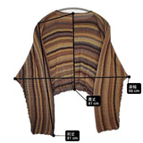 JURGEN LEHL プリーツ J0122UJ602 コットン 長袖Ｔシャツ カットソー ロンＴ ブラウン マルチカラー レディース ヨーガンレール【中古】6-0923M∞
