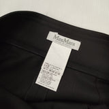 MAX MARA ベルト付き 11010151 ウールストレッチ ロングスカート ブラック レディース マックスマーラ【中古】6-0923M∞
