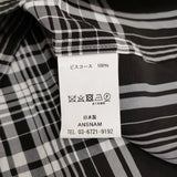 I am dork アイアムドーク Flap Pockets Shirts チェック 定価51700円 ビスコース 長袖シャツ ブラック ホワイト メンズ【中古】6-0603M♪