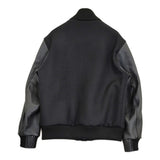 Scye VARSITY JACKET メルトン レザー バーシティジャケット ブルゾン 牛革 サイズ38 スタジャン ブラック メンズ サイ【中古】6-0918T♪