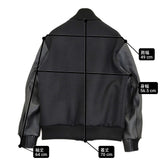 Scye VARSITY JACKET メルトン レザー バーシティジャケット ブルゾン 牛革 サイズ38 スタジャン ブラック メンズ サイ【中古】6-0918T♪