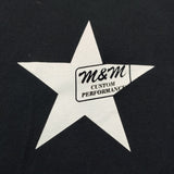 M&M スター刺繍 プリント サイズM 半袖Ｔシャツ カットソー ブラック メンズ エムアンドエム【中古】6-0630S♪
