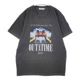 GOOD ROCK SPEED Back to the Future 加工 コットン サイズF 半袖Ｔシャツ カットソー チャコールグレー レディース グッドロックスピード【中古】6-0620S△