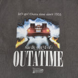 GOOD ROCK SPEED Back to the Future 加工 コットン サイズF 半袖Ｔシャツ カットソー チャコールグレー レディース グッドロックスピード【中古】6-0620S△