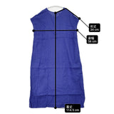 fog linen work リネン リトアニア製 ノースリーブ Vネック ワンピース ブルー レディース フォグリネンワーク【中古】6-0620S△