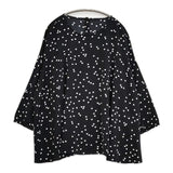 BEARDSLEY ドット柄 ブラウス シャツ ブラック ホワイト レディース ビアズリー【中古】6-0808M∞