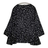 BEARDSLEY ドット柄 ブラウス シャツ ブラック ホワイト レディース ビアズリー【中古】6-0808M∞