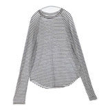 Spick and Span ナチュラルシアーロンTEE ボーダー 長袖Ｔシャツ カットソー ロンＴ ホワイト ブラック レディース スピックアンドスパン【中古】6-0919M∞