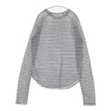 Spick and Span ナチュラルシアーロンTEE ボーダー 長袖Ｔシャツ カットソー ロンＴ ホワイト ブラック レディース スピックアンドスパン【中古】6-0919M∞