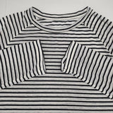 Spick and Span ナチュラルシアーロンTEE ボーダー 長袖Ｔシャツ カットソー ロンＴ ホワイト ブラック レディース スピックアンドスパン【中古】6-0919M∞
