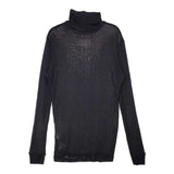 MAISON MARGIELA 1 セミシア タートルネック 長袖Ｔシャツ カットソー ロンＴ ブラック レディース メゾンマルジェラ【中古】6-0726M∞
