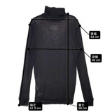 MAISON MARGIELA 1 セミシア タートルネック 長袖Ｔシャツ カットソー ロンＴ ブラック レディース メゾンマルジェラ【中古】6-0726M∞