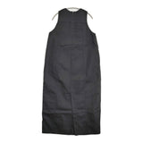 sacra コットンリネンギャバジン ワンピース 定価47300円 サイズ38 ノースリーブ ワンピース ブラック レディース サクラ【中古】6-0626S♪