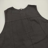 sacra コットンリネンギャバジン ワンピース 定価47300円 サイズ38 ノースリーブ ワンピース ブラック レディース サクラ【中古】6-0626S♪