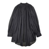 PLAIN PEOPLE ミラクルウェーブカフタンブラウス 定価30800円 A1543FB シアー ブラウス シャツ 24AW ブラック レディース プレインピープル【中古】6-0726M∞