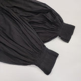 PLAIN PEOPLE ミラクルウェーブカフタンブラウス 定価30800円 A1543FB シアー ブラウス シャツ 24AW ブラック レディース プレインピープル【中古】6-0726M∞