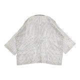 45R/45rpm カディシルクヒッコリーテントSHIRT ブラウス シャツ ホワイト ネイビー レディース フォーティーファイブアールピーエム【中古】6-0808M∞