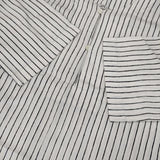 45R/45rpm カディシルクヒッコリーテントSHIRT ブラウス シャツ ホワイト ネイビー レディース フォーティーファイブアールピーエム【中古】6-0808M∞