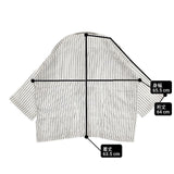 45R/45rpm カディシルクヒッコリーテントSHIRT ブラウス シャツ ホワイト ネイビー レディース フォーティーファイブアールピーエム【中古】6-0808M∞