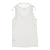 HELMUT LANG SCALA TANK SCALA JERSEY レーヨン ノースリーブカットソー USA製 サイズS タンクトップ ホワイト レディース ヘルムートラング【中古】6-0627S△