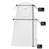 HELMUT LANG SCALA TANK SCALA JERSEY レーヨン ノースリーブカットソー USA製 サイズS タンクトップ ホワイト レディース ヘルムートラング【中古】6-0627S△