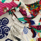 PLEATS PLEASE ISSEY MIYAKE チャイナ柄 中国縁起柄 獅子舞 サイズ3 プリーツ カットソー ホワイト レディース プリーツプリーズ【中古】6-0616S♪