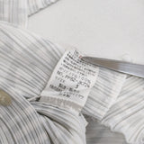 PLEATS PLEASE ISSEY MIYAKE 中国小紋柄 サイズ3 PP82-JK724 プリーツ 長袖シャツ ホワイト ライトグレー レディース プリーツプリーズ【中古】6-0616M♪