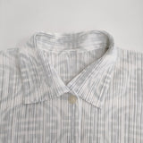 PLEATS PLEASE ISSEY MIYAKE 中国小紋柄 サイズ3 PP82-JK724 プリーツ 長袖シャツ ホワイト ライトグレー レディース プリーツプリーズ【中古】6-0616M♪
