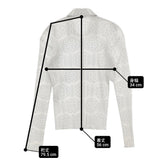 PLEATS PLEASE ISSEY MIYAKE 中国小紋柄 サイズ3 PP82-JK724 プリーツ 長袖シャツ ホワイト ライトグレー レディース プリーツプリーズ【中古】6-0616M♪