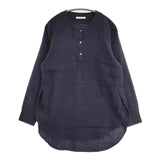 vie evam eva リネン プルオーバー シャツ V153T991 日本製 サイズ2 Raising linen shirt チュニック ネイビー系 レディース ヴィー エヴァムエヴァ【中古】6-0808M∞
