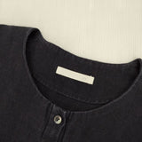 vie evam eva リネン プルオーバー シャツ V153T991 日本製 サイズ2 Raising linen shirt チュニック ネイビー系 レディース ヴィー エヴァムエヴァ【中古】6-0808M∞