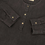 vie evam eva リネン プルオーバー シャツ V153T991 日本製 サイズ2 Raising linen shirt チュニック ネイビー系 レディース ヴィー エヴァムエヴァ【中古】6-0808M∞
