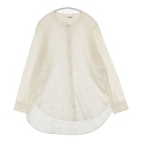 evam eva コットンウールスリットシャツ E163T068 サイズ2 ブラウス シャツ ベージュ レディース エヴァムエヴァ【中古】6-0907M∞