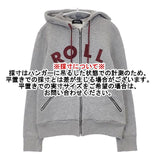 ROLL ロール コットン ロゴ ジップアップ パーカー グレー レディース【中古】6-0815M∞