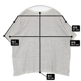 LENO ボーダー カットオフ コットン 日本製 サイズ2 半袖Ｔシャツ カットソー グレー ホワイト レディース リノ【中古】6-0620S△