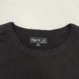 agnes b. ロゴ サイズ2 長袖Ｔシャツ カットソー ロンＴ ブラック レディース アニエスベー【中古】6-0815M∞